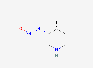 Two-dimensional chemical structure of N-methyl-N-((3R,4R)-4-methylpiperidin-3-yl)nitrous amide