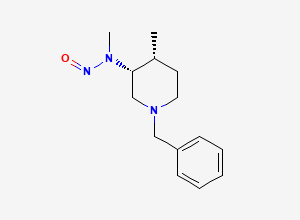 Two-dimensional chemical structure of N-((3R,4R)-1-benzyl-4-methylpiperidin-3-yl)-N-methylnitrous amide