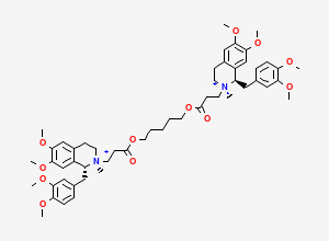 Two-dimensional chemical structure of Atracurium, (1R,2R,1'R,2'S)-(+/-)-