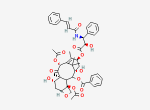Two-dimensional chemical structure of Paclitaxel EP Impurity O / N-Cinnamoyl N-Debenzoyl Paclitaxel, CAS 219783-77-4