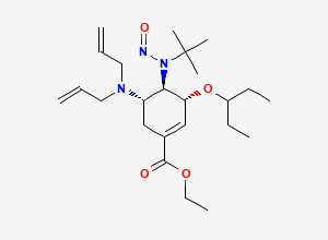 Two-dimensional chemical structure of Oseltamivir Nitroso Impurity 2