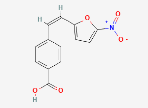 Two-dimensional chemical structure of (Z)-4-(2-(5-nitrofuran-2-yl)vinyl)benzoic acid, CAS 14157-81-4