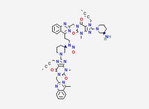 Two-dimensional chemical structure of Linagliptin Nitroso Dimer Impurity 1