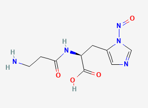 Two-dimensional chemical structure of N-Nitroso Carnosine