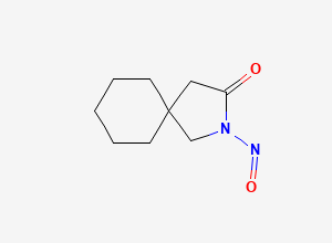 Two-dimensional chemical structure of N-Nitroso Gabapentin EP Impurity A/ Nitroso Gabapentin Lactam, CAS 856068-98-9