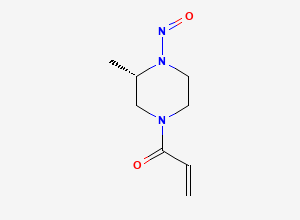 Two-dimensional chemical structure of (S)-1-(3-methyl-4-nitrosopiperazin-1-yl)prop-2-en-1-one