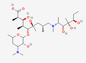 Two-dimensional chemical structure of 3-Hydroxy Azithromycinoic Acid, CAS 2365312-76-9