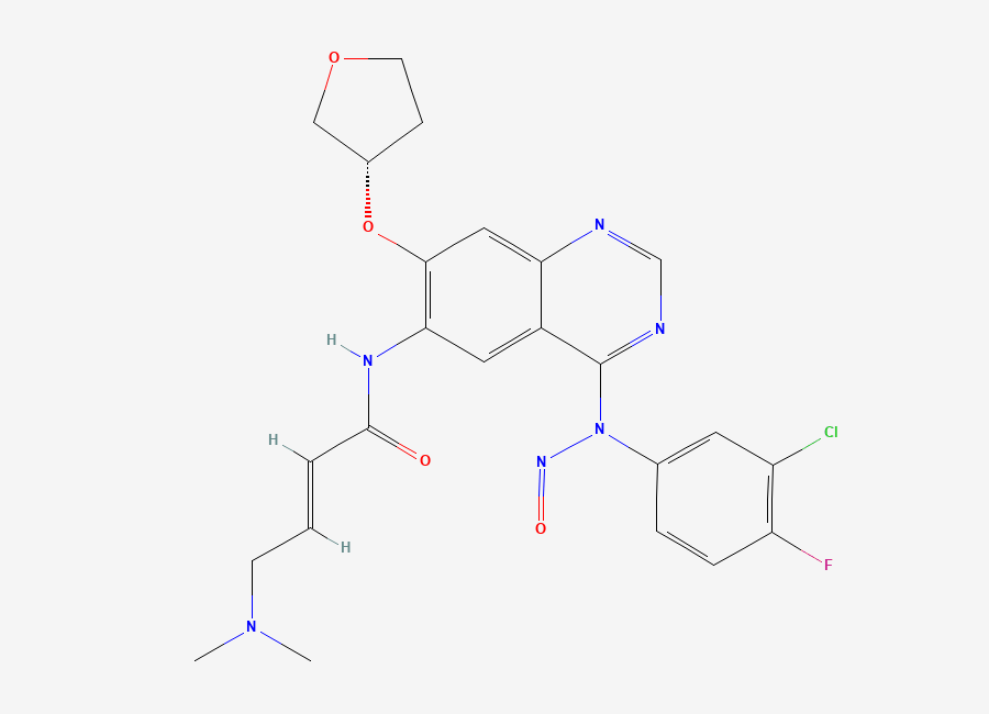 Two-dimensional chemical structure of N-Nitroso Afatinib