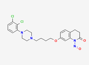 Two-dimensional chemical structure of N-Nitroso Aripiprazole