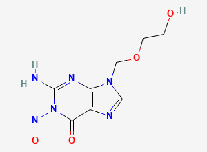 Two-dimensional chemical structure of N-Nitroso Aciclovir