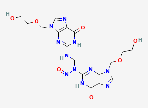 Two-dimensional chemical structure of Mono-nitroso Acyclovir Impurity K
