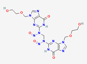 Two-dimensional chemical structure of Di-Nitroso Acyclovir Impurity K