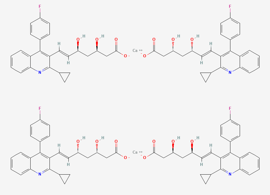 Two-dimensional chemical structure of Pitavastatin Calcium Impurity 100