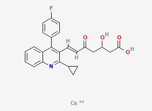 Two-dimensional chemical structure of Pitavastatin Impurity 122 (Ca Salt)