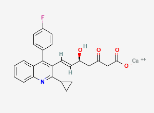 Two-dimensional chemical structure of Pitavastatin Impurity 22 (Ca Salt)
