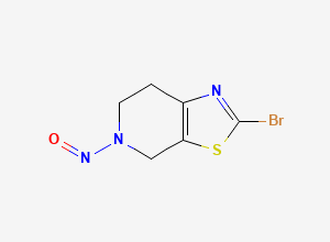 Two-dimensional chemical structure of 2-Bromo-5-nitroso-4,5,6,7-tetrahydrothiazolo[5,4-c]pyridine