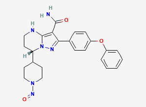 Two-dimensional chemical structure of N-Nitroso Zanubrutinib Impurity 1