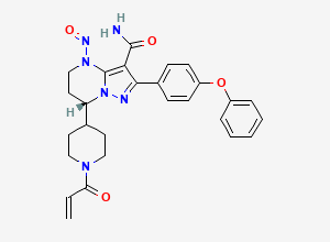 Two-dimensional chemical structure of N-Nitroso Zanubrutinib Impurity