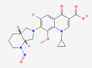 Two-dimensional chemical structure of N-Nitroso Moxifloxacin EP Impurity G
