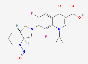 Two-dimensional chemical structure of N-Nitroso Moxifloxacin Related compound-A