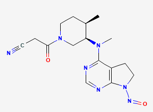 Two-dimensional chemical structure of N-Nitroso 5,6-Dihydro Tofacitinib