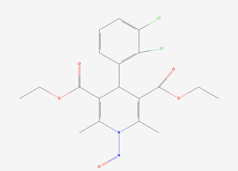 Two-dimensional chemical structure of N-Nitroso Felodipine Impurity C