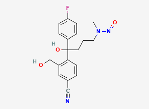 Two-dimensional chemical structure of Nitroso Cyanodiol Impurity