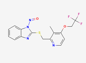 Two-dimensional chemical structure of N-Nitroso Lansoprazole Sulfide