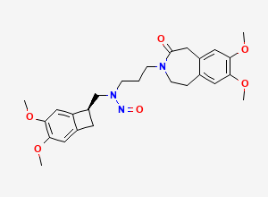 Two-dimensional chemical structure of N-Nitroso N-Desmethyl Ivabradine