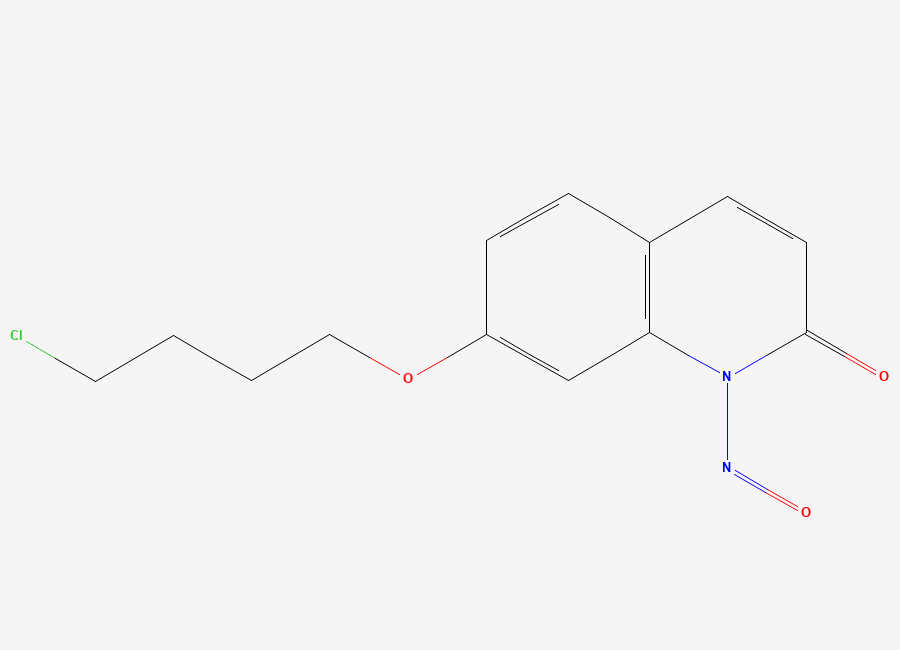 Two-dimensional chemical structure of 7-(4-chlorobutoxy)-1-nitrosoquinolin-2(1H)-one