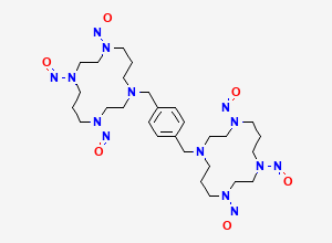 Two-dimensional chemical structure of 1-Nitrosopiperidin-3-amine (TFA Salt)