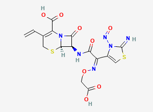 Two-dimensional chemical structure of Cefixime Nitroso Impurity 2