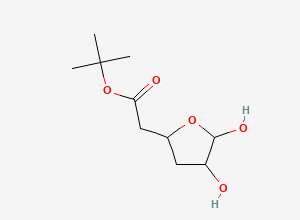 Two-dimensional chemical structure of Tert-butyl 2-(4,5-dihydroxyoxolan-2-yl)acetate