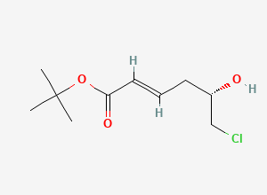 Two-dimensional chemical structure of Tert-butyl (E,5S)-6-chloro-5-hydroxyhex-2-enoate