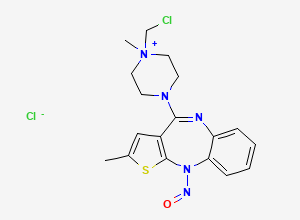 Two-dimensional chemical structure of N-Nitroso Olanzapine EP Impurity C