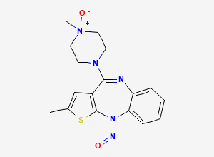 Two-dimensional chemical structure of N-Nitroso Olanzapine EP Impurity D