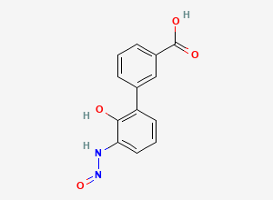 Two-dimensional chemical structure of N-Nitroso Eltrombopag Amino Impurity