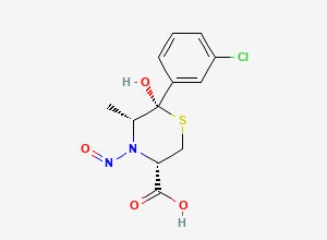 Two-dimensional chemical structure of S,R,R-Thiomorpholine derivative nitroso impurity