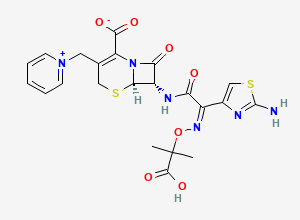 Two-dimensional chemical structure of Ceftazidime 7-Epimer, CAS 2630911-86-1