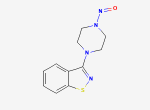 Two-dimensional chemical structure of Ziprasidone EP Impurity A Nitroso
