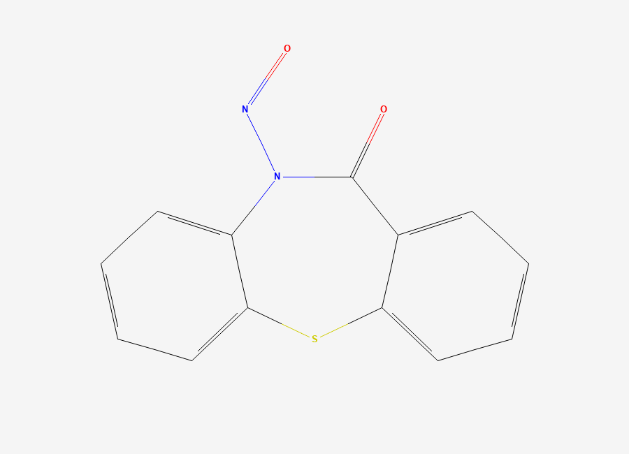 Two-dimensional chemical structure of N-Nitroso Quetiapine EP Impurity G