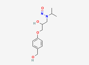 Two-dimensional chemical structure of N-Nitroso Bisoprolol EP Impurity A