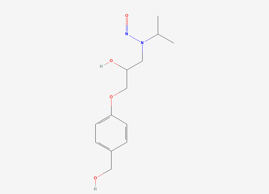 Two-dimensional chemical structure of N-Nitroso Bisoprolol EP Impurity A