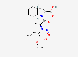 Two-dimensional chemical structure of Nitroso Perindopril EP impurity E