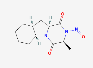 Two-dimensional chemical structure of Nitroso Perindopril EP impurity K
