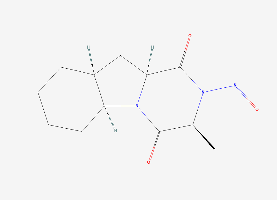 Two-dimensional chemical structure of Nitroso Perindopril EP impurity K