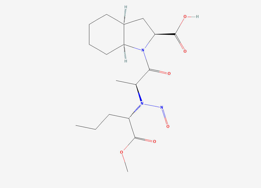 Two-dimensional chemical structure of Nitroso Perindopril EP impurity M