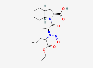 Two-dimensional chemical structure of N-Nitroso Perindopril EP Impurity Q