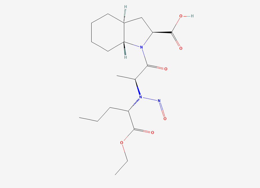 Two-dimensional chemical structure of N-Nitroso Perindopril EP Impurity Q