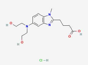 Two-dimensional chemical structure of Bendamustine Related Compound A / Bendamustine Dihydroxy Impurity /Bendamustine Related compound 03, CAS 109882-29-3